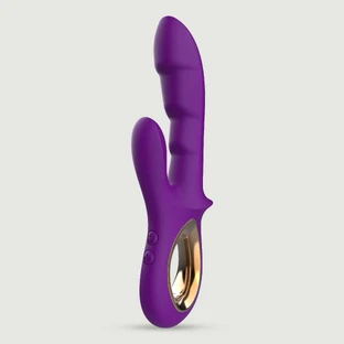 J'Adore Silikon gerippt Rabbit Vibrator - Lila