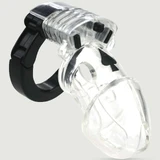 Adjustable Male Cock Cuff Chastity Device - Transparent