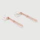 Pinzas Para Pezones Con Gema Colgante - Rosa/Oro