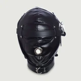 S&M No Sensor Hood Offener Mund Mundschutz - Schwarz