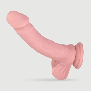 Marco 20 cm Realistischer Silikon Dildo mit Kugeln & Saugnapf - Fleisch