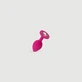 Anal Collection Plug Anal Pequeño de Silicona con Joya Redonda - Rosa/Transparente