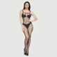 Pamela Crotchless Fishnet Bodystocking - Black - One Size