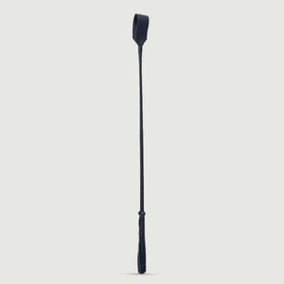 Crop Polished Grain Leather 26" - Black