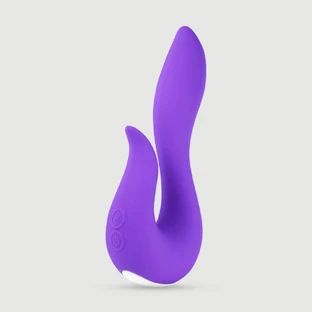 The Swan Vibrador de Silicona Flexible Premium Conejito - Morado