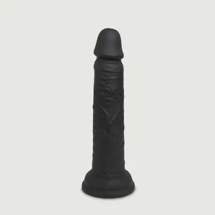 Blake 17 cm Gode réaliste en silicone avec ventouse - Noir