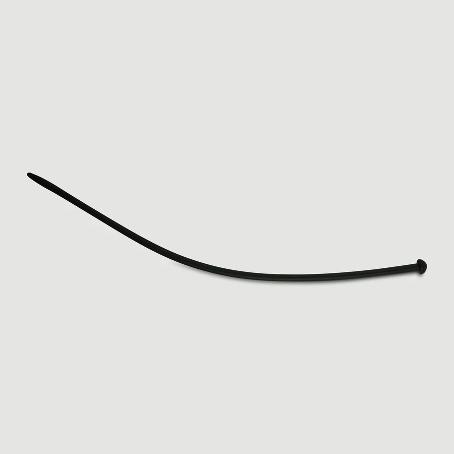 300 x 6.5 mm Silicone Urethral Sound - Black