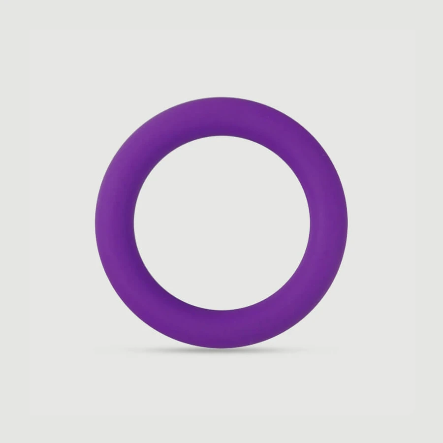 Men's Stiff Medium Silicone Cock Ring - Purple