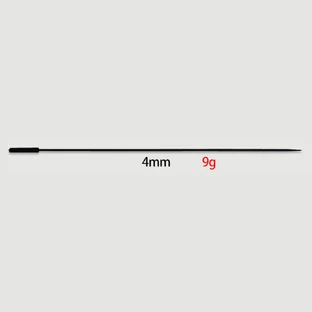 350 x 4 mm Silikon-Urethral-Schall - Schwarz