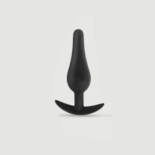 Anal Beginner's Classic Medium Silicone Butt Plug - Black