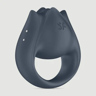 Satisfyer Perfect Pair 2 Silicone Vibrating Cock Ring - Gray