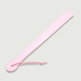 Leather Paddle With Rounded Edges & Wrist Cord - Pink