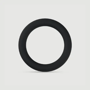 Men's Stiff Medium Silicone Cock Ring - Black