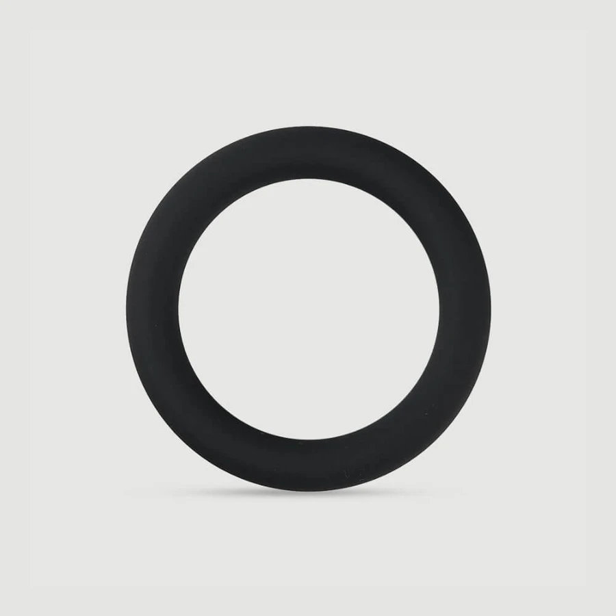 Men's Stiff Medium Silicone Cock Ring - Black