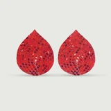 Couvre-mamelons réutilisables à paillettes - Rouge