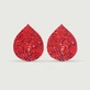 Sequin Water Droplets Reusable Nipple Covers - Red