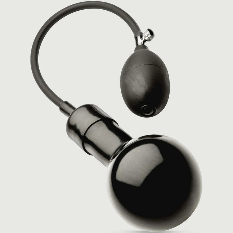 Opblaasbare Plug Bal 11 x 7,5 cm - Zwart