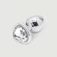 Anal Collection Plug Anal de Metal Mediano con Joya de Corazón - Plata/Transparente