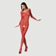 Passion Lingerie Bodystocking sans culotte - Rouge - Taille unique