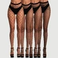 Ensemble 4 pièces bas résille - Noir - Taille unique