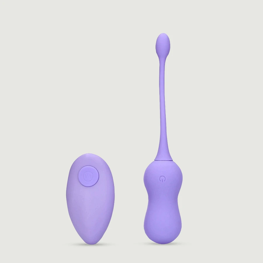Huevo Estimulador Vibrador de Silicona con Mando a Distancia - Morado