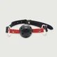 Breathable Ball Gag With Silicone Ball & Leather Strap With O Rings - Red/Black