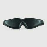 Lederen blinddoekmasker met kussen - zwart