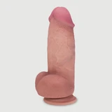 Jake 20,5 cm dicker ultra realistischer doppelschichtiger Silikon Dildo mit Kugeln & Saugnapf - Flesh