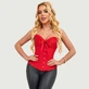 Kit corset de palais à lacets 12 pièces avec boucles en acier et os en plastique - rouge - X-Large