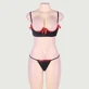 Soutien-gorge sexy avec fleur - Noir - Taille unique