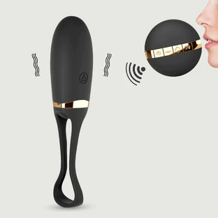 Secret Delight Stemgestuurde Afstandsbediening Deluxe Vibrator - Goud/Zwart