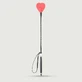 Heart Tip Riding Crop With Leather Handle 53,5 cm- Red