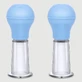 Delicate Nippel- und Klitoris-Pumpenset - Transparent/Blau