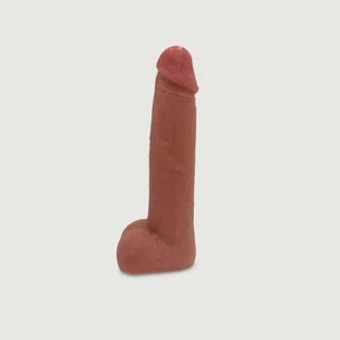 Consolador de silicona realista de 19 cm para Sexopolis Sex Machines - Marrón