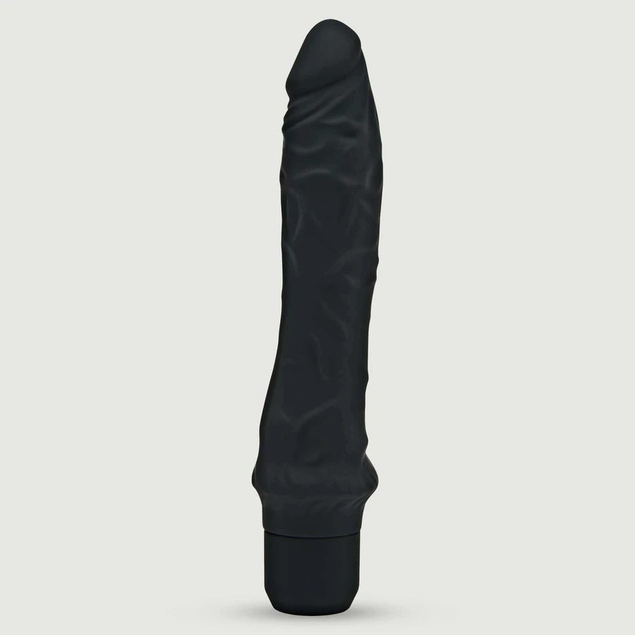 Silicone Classic Large Vibrator - Black