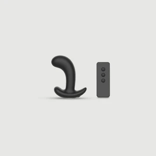 Ishtar Curved Remote Controlled Vibrating Anal Plug - Schwarz