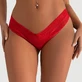 Plus Size Hollowed Out Ladies Panty With Open Back - Red - Large/X-Large