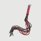 Rope Flogger With Gold Beads - Red/Black