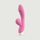 Tabitha Curved Silicone Rabbit Vibrator With Clitoral Suction - Pink