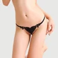 Sexy Panty With Pearls - Black - One Size