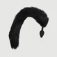 Long Tail Silicone Butt Plug - Black