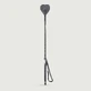 Crop d'équitation Heart Tip avec poignée en similicuir 53,5 cm - Noir