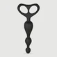 Anal Beginner's Starter Silicone Anal Beads with Handle - Black