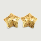 Star Shaped Sequin Nipple Pasties - Golden