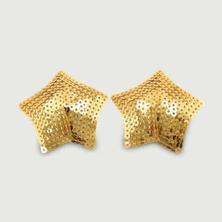 Sternförmige Pailletten Nippel Pasties - Golden