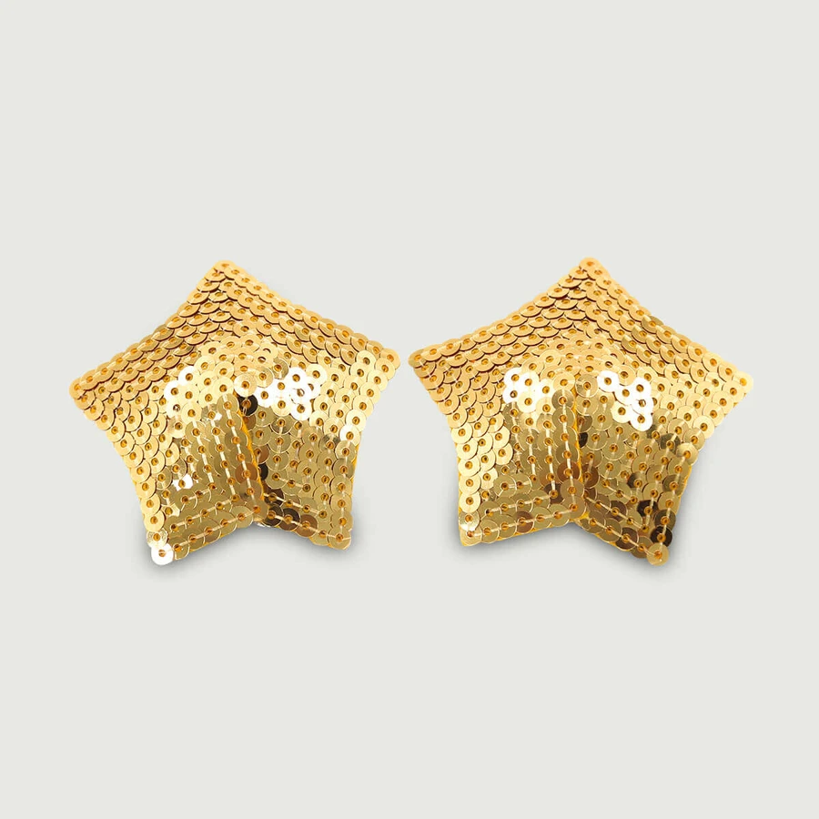 Sternförmige Pailletten Nippel Pasties - Golden