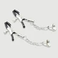 Nipple Clamps With Chain &amp; Metal Bells - Silver