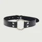 Leather Gag With Large O Ring - Black