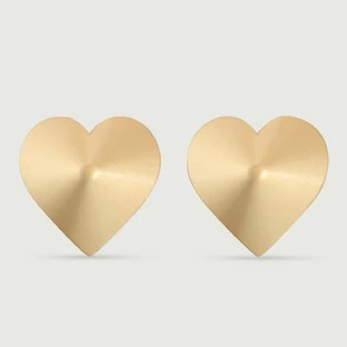 Sensual Heart Shaped Nipple Covers - Golden