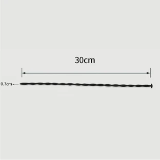 300 x 7 mm Silikon-Urethral-Schall - Schwarz